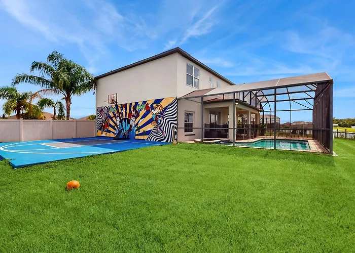 Beautiful Home With Private Pool, Game Room And Basketball Court Kissimmee