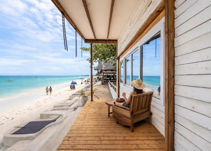 Oceanfront Beach Bungalow In Paje - Steps To The Sea