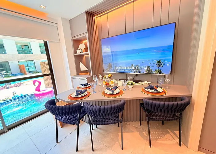 Flat B04 -Luxuoso Piscina Privativa Com Hidromassagem - Max Carneiros Suites Praia dos Carneiros