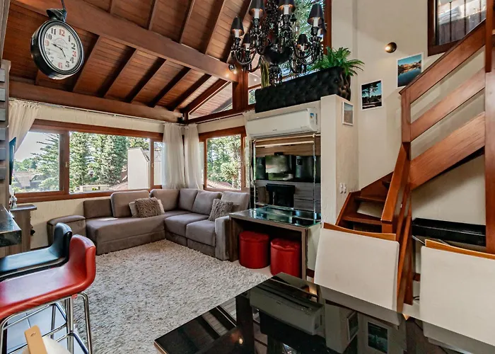 Linda Cobertura Duplex Em Condominio Central Gramado