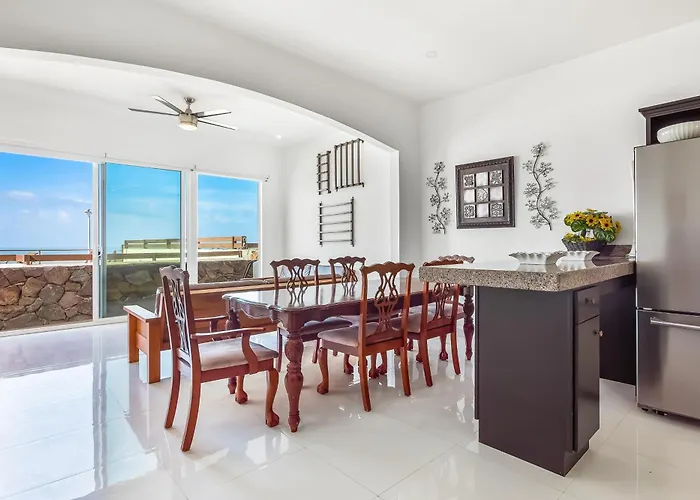 Dog-Friendly Ocean-View Home With Heated Outdoor Pool, Hot Tub, Streaming, Patio Rosarito