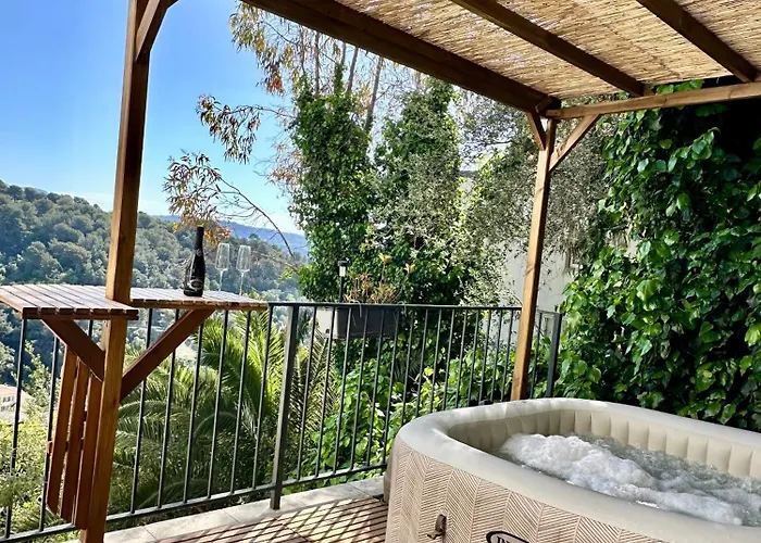 Studio Romantique Avec Jacuzzi Prive - Apercu Mer - Terrasse - Parking Gratuit Nizza