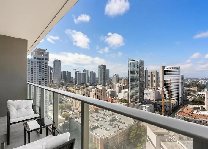 29Th Floor Balcony Studio Miami Skyline Views