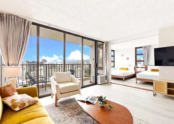 Ferienwohnung 30Fl Partial Ocean View With Lanai, Pool & Parking Honolulu