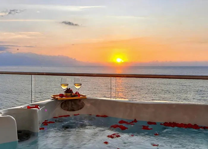 Ferienwohnung Panoramic Oceanview 4Br Penthouse With Private Hot Tub Puerto Vallarta