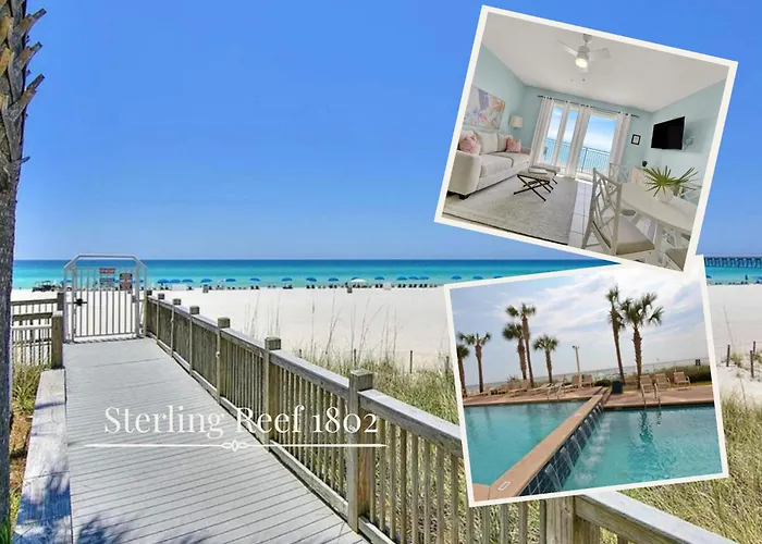 Newly Redecorated, Private Balcony With Serene Gulf Views, Pool & Hot Tub! Central To Fun In Pcb! Panama Stadt